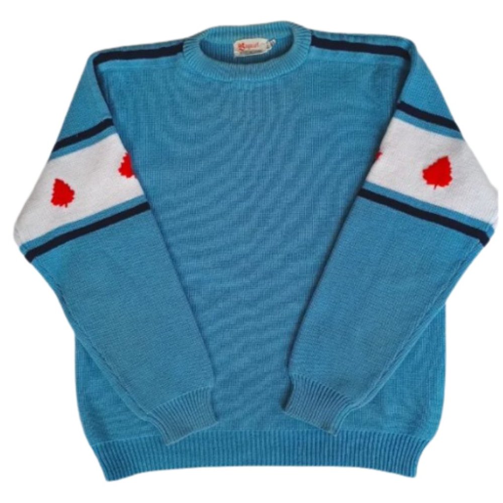 Baymart/Hudson's Bay Vintage Maple Leaf Ski Sweater- Sz. Large